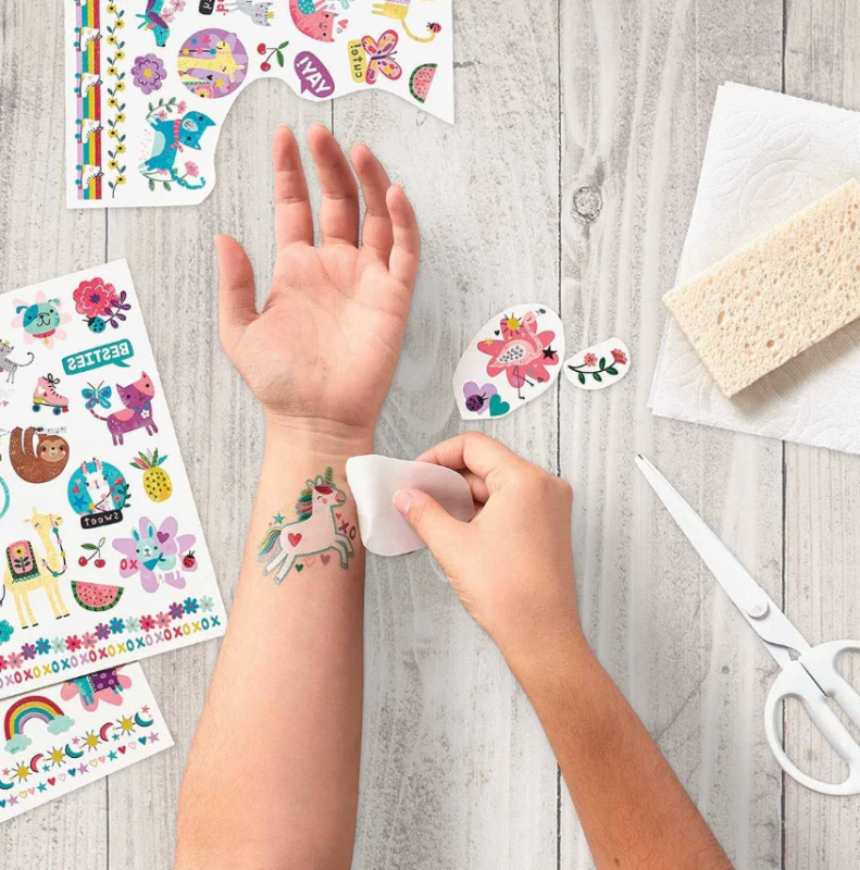 Brokatowe Tatuaże dla Dzieci Wesołe Wzory - Ooly