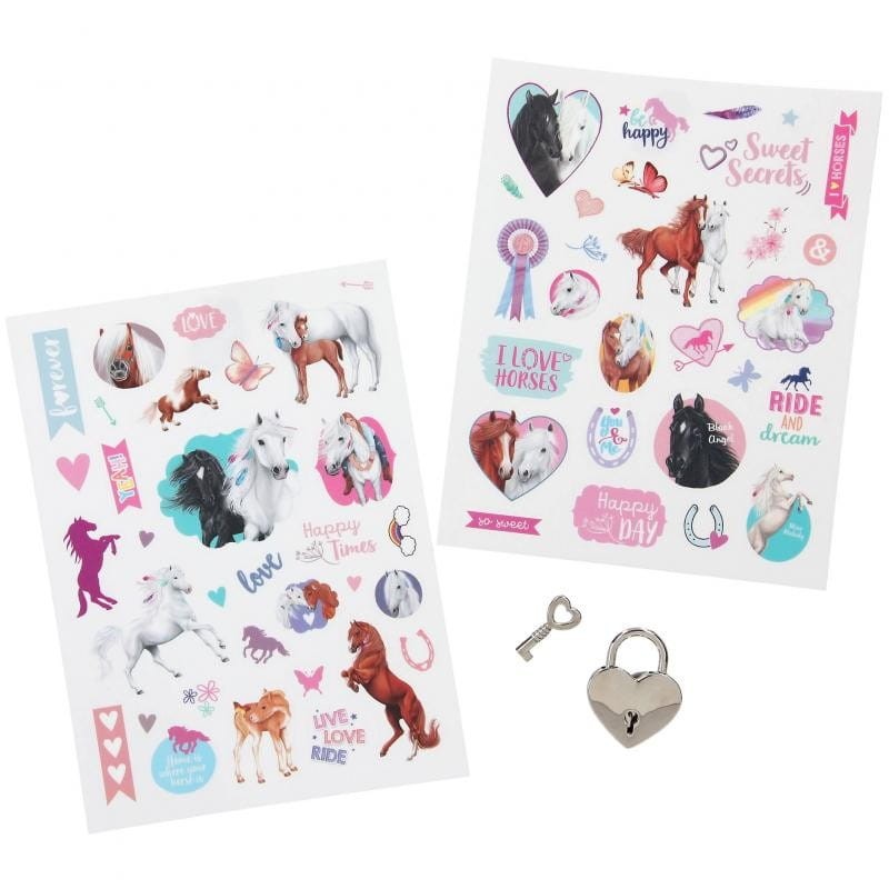 Pamiętnik na Kłódkę z Naklejkami Konie- Miss Melody