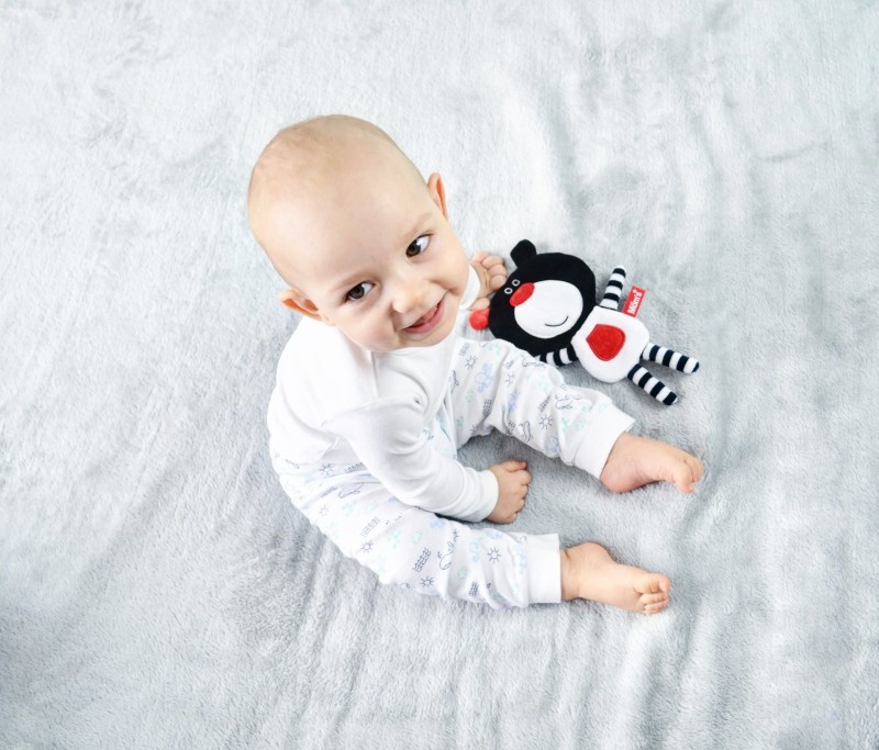 Misio Buu Szeleścik Zabawka Kontrastowa Turkus - Mom's Care