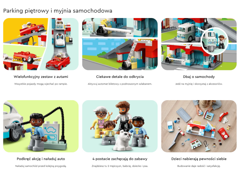 Lego Duplo Parking piętrowy i myjnia samochodowa 10948