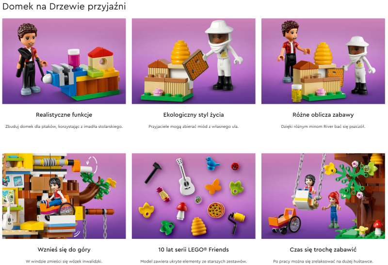 Klocki LEGO Friends Domek na Drzewie Przyjaźni Zestaw 41703