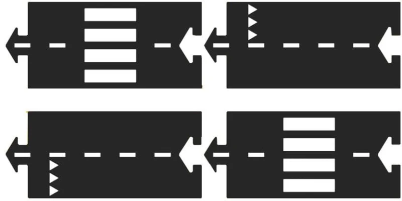 Puzzle droga do układania 4 el. Straights - Waytoplay