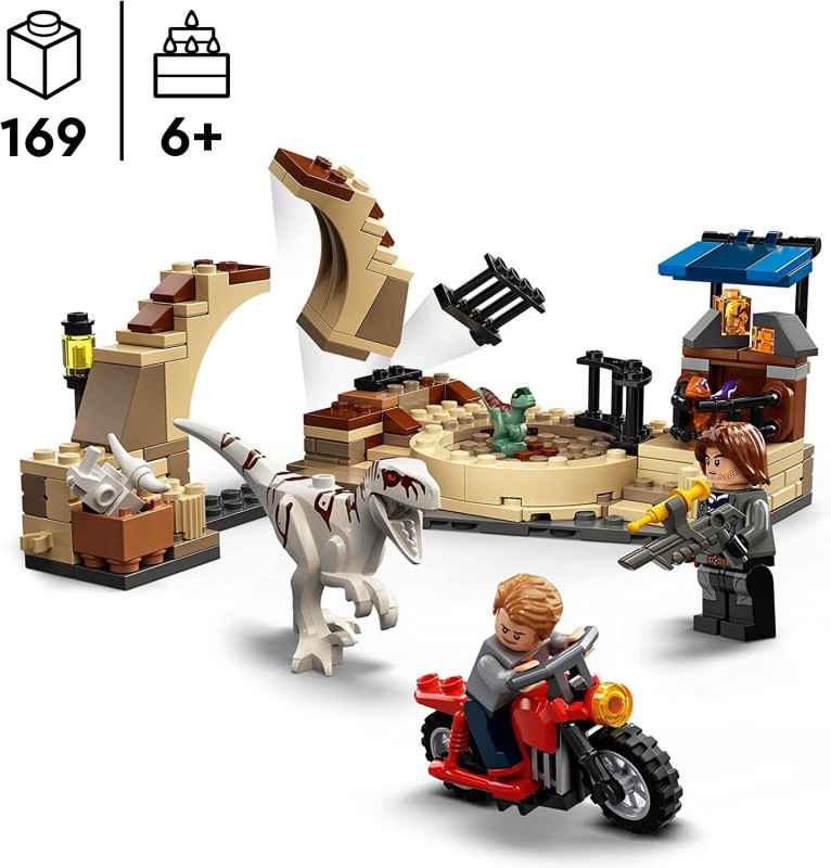Klocki LEGO Jurassic World Atrociraptor: pościg na motocyklu 76945