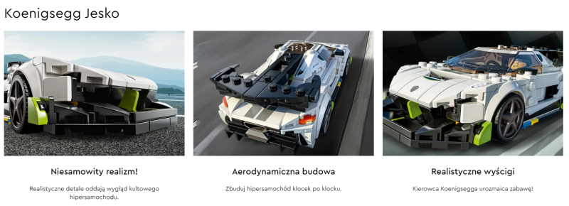 Zestaw LEGO Speed Champions Koenigsegg Jesko Samochód 76900