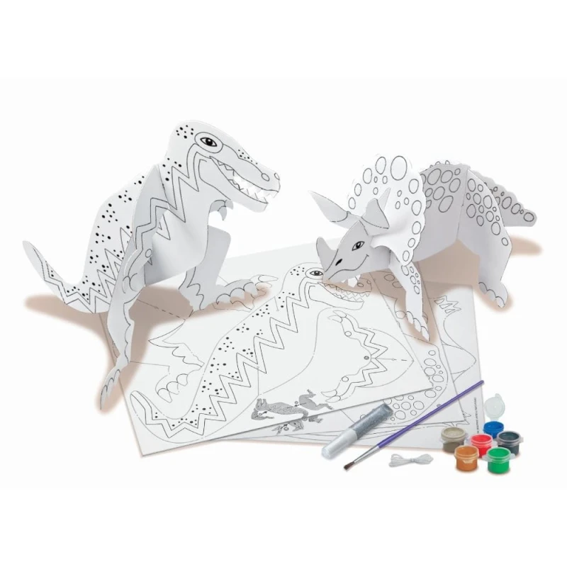 Dinozaury do Złożenia i Malowania 3 szt. - 4M
