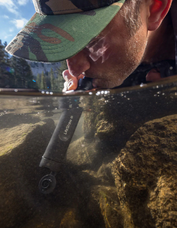 Słomka Życia Turystyczny Filtr do Wody Szary - LifeStraw Peak