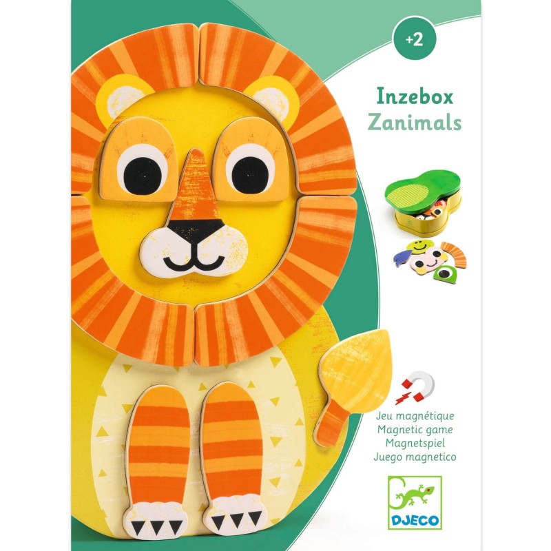 Magnetyczna Układanka w Dwustronnym Pudełku Zanimals - Djeco