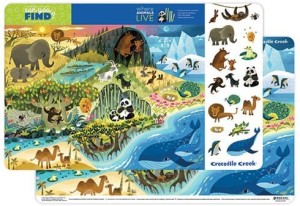 Dwustronna podkładka na stół Zwierzęta - Crocodile Creek