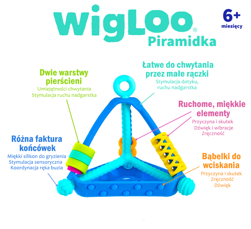 Gryzak Sensoryczna Piramidka Wigloo - Möbi
