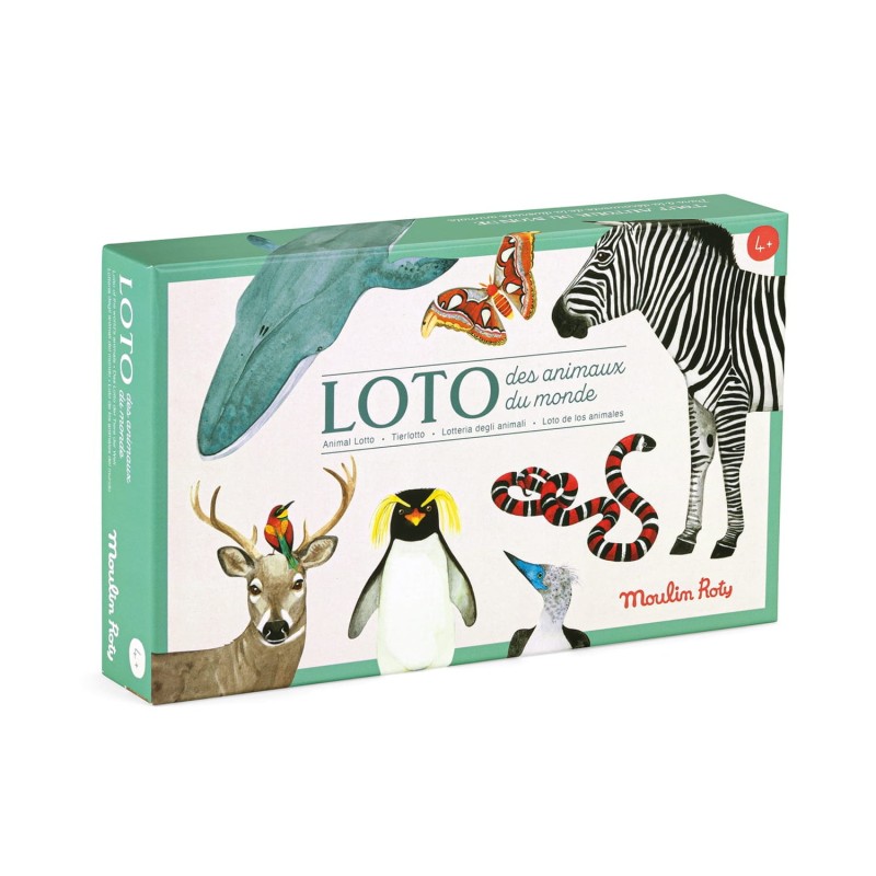 Gra Edukacyjna Loto Zwierzęta - Moulin Roty