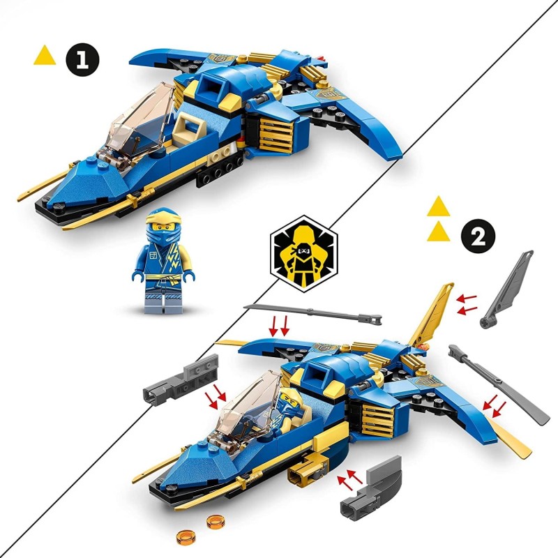 Klocki Lego NINJAGO 71784 Odrzutowiec Ponaddźwiękowy Jay’a EVO