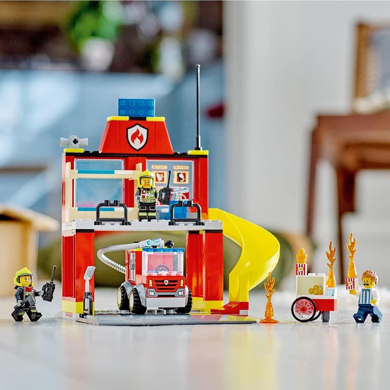 Lego Remiza Strażacka i Wóz Strażacki 60375