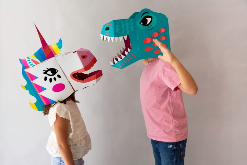 Maska Dinozaura Rex 3D - omy