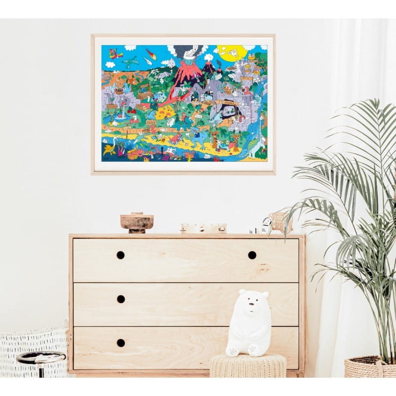 Plakat z Naklejkami Dinozaury - omy