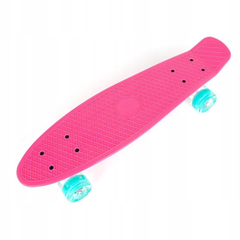 Deskorolka ze świecącymi Kółkami fiszka różowa Smj