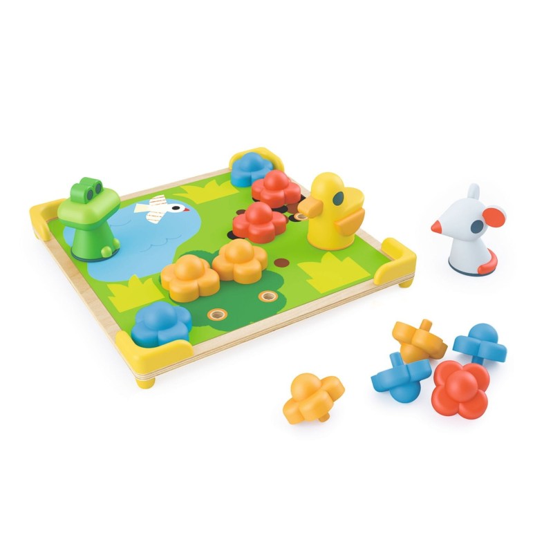 Mozaika edukacyjna układanka z dziurkami DUCKY&CO - Djeco