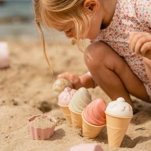 Wiaderko z Foremkami do Piasku Lody Rożki - Little Dutch