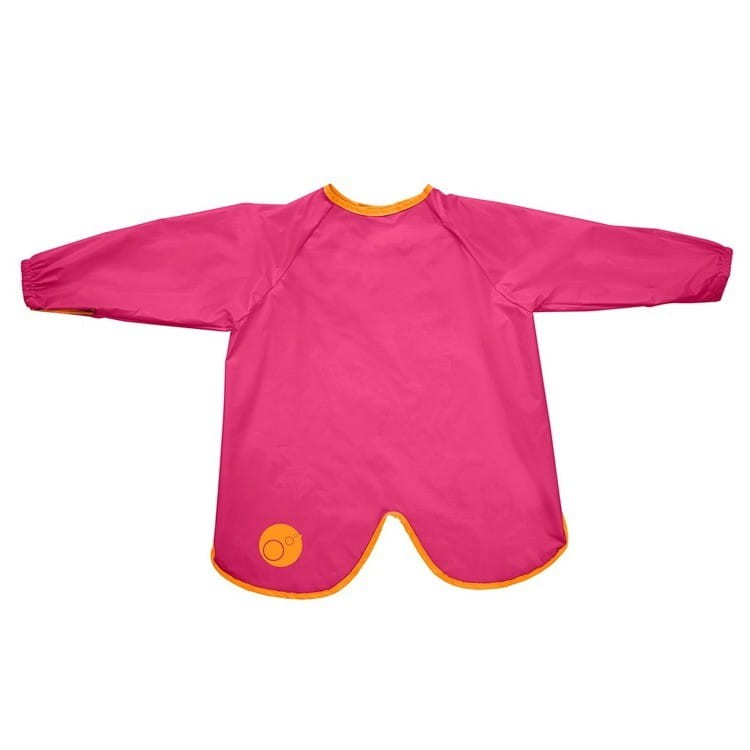 B.box - duży śliniak fartuszek przedszkolaka z rękawami Smock Bib róż