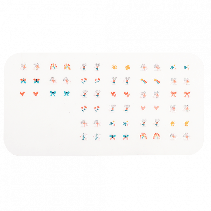 Kolczyki Samoprzylepne z Brokatem Myszki - Rex London