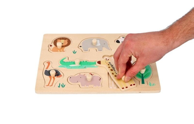 Puzzle z uchwytami Safari układanka - Adam Toys