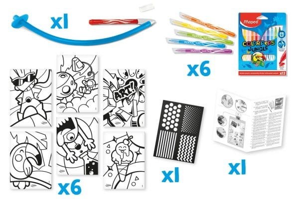 Dmuchane Pisaki z Szablonami Blowpen Art - Maped