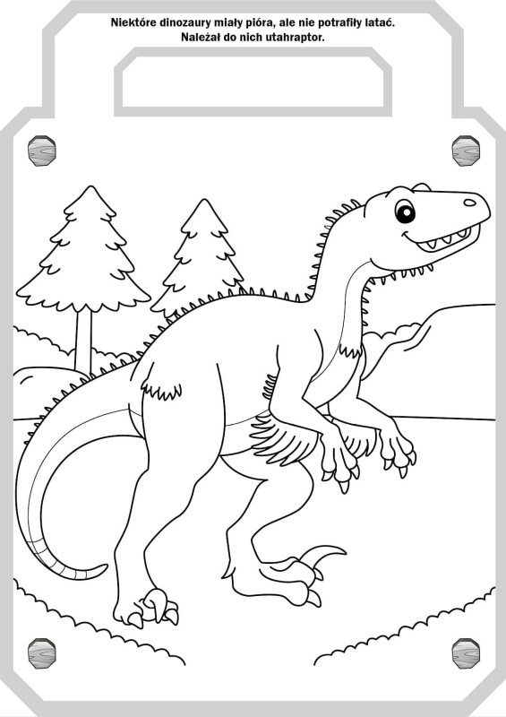 Kolorowanka z naklejkami Dinozaury Teczka