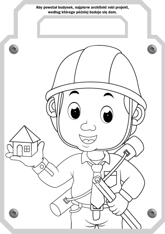 Kolorowanka z naklejkami Na Budowie Teczka
