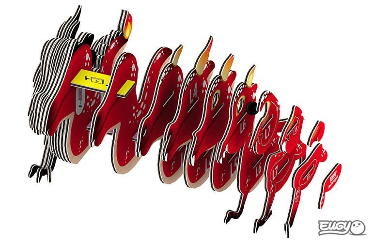 Eugy Czerwony Smok Układanka 3D Puzzle