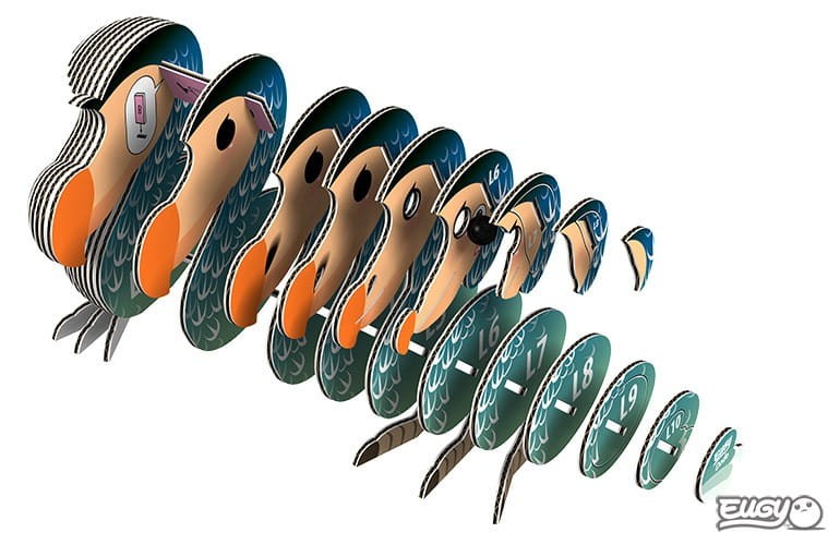 Eugy Ptak Dodo Układanka 3D Puzzle