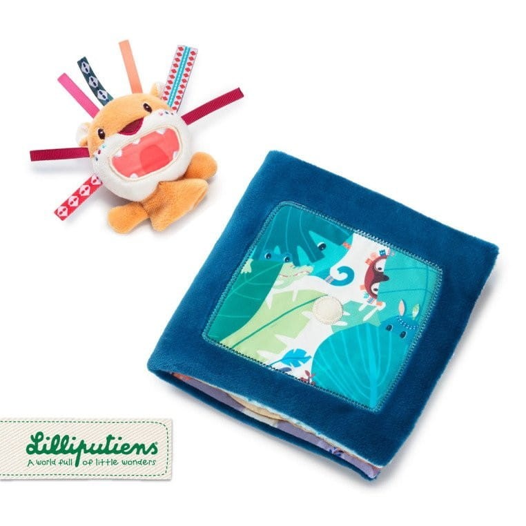 Miękka Książeczka Sensoryczna z Pacynką Lew Jack - Lilliputiens