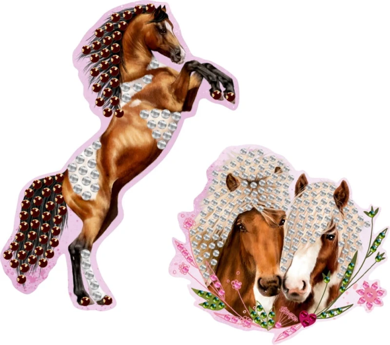 Naklejki z Końmi do ozdabiania Diamencikami - Spiegelburg