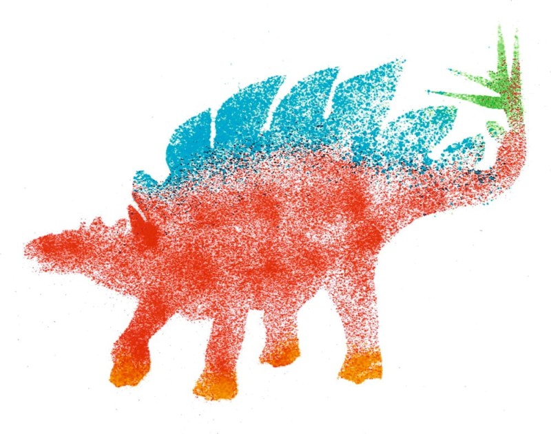 Dmuchane Pisaki z Szablonami Dinozaury - Spiegelburg