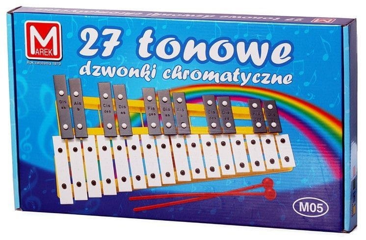 Cymbałki Dzwonki chromatyczne 27-tonowe Szkolne