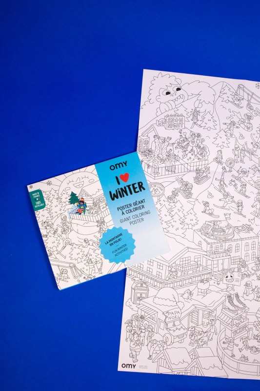 Kolorowanka Podłogowa Zima - omy