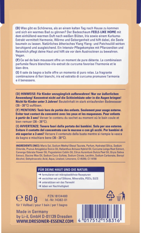 Sól Pianka do Kąpieli Feels Like Home - Dresdner Essenz
