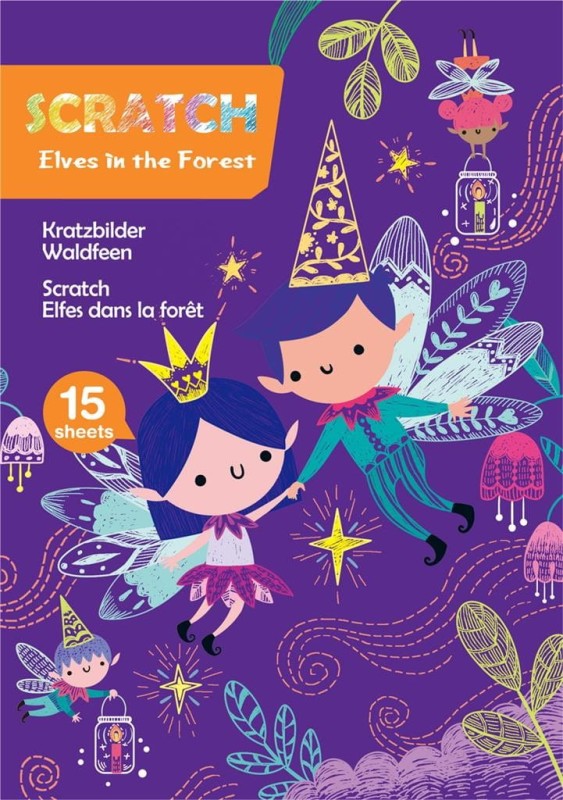 Wydrapywanki Elfy w Ogrodzie 15 szt. Scratch A5 - Avenir