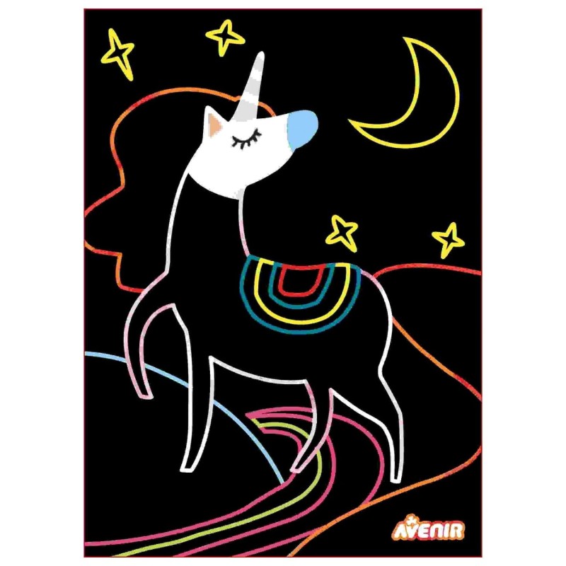 Jednorożce Wydrapywanki dla Dzieci 4 szt. Scratch - Avenir