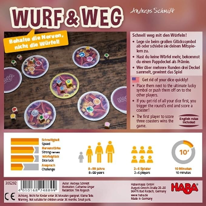 Rzuć Kości gra Wurf & Weg Haba