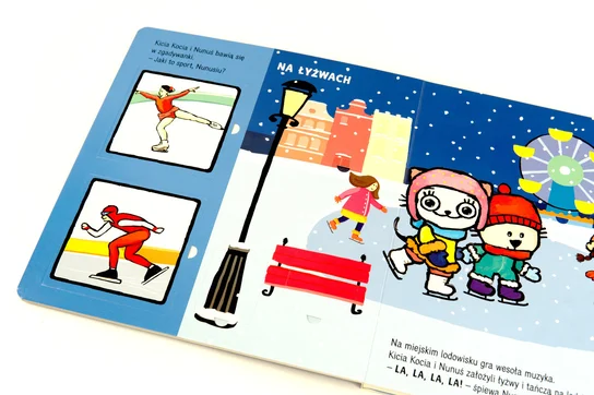 Kicia Kocia i Nunuś. Sporty zimowe. Książka z okienkami