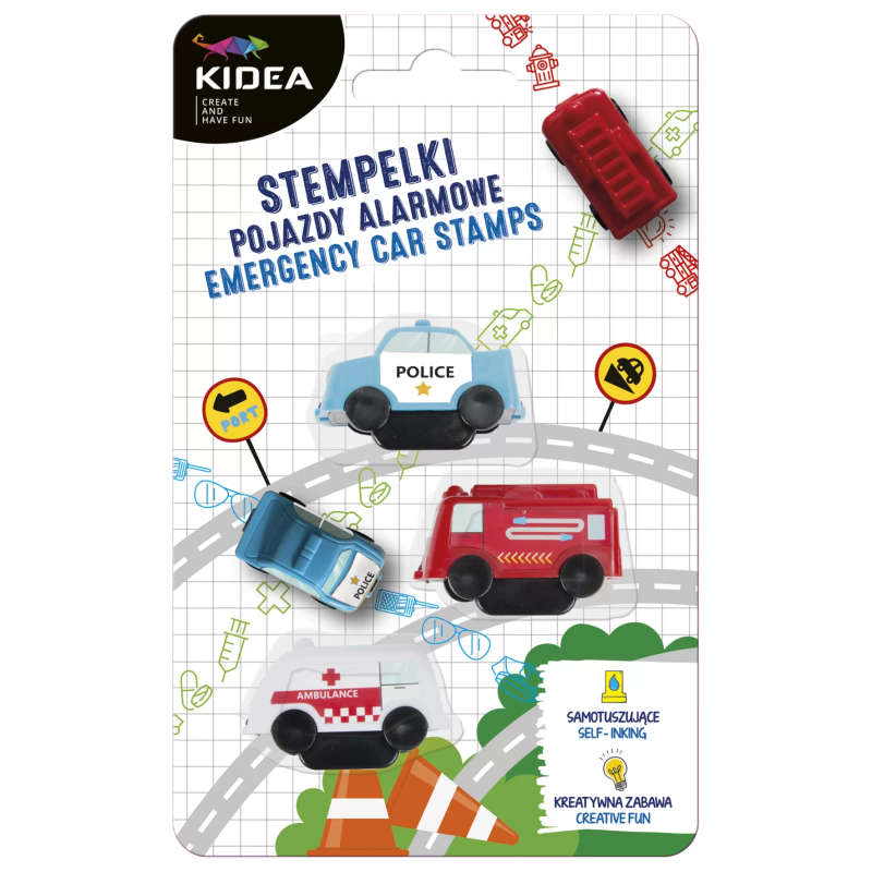 Stempelki Pojazdy Ratunkowe 3 szt. - Kidea