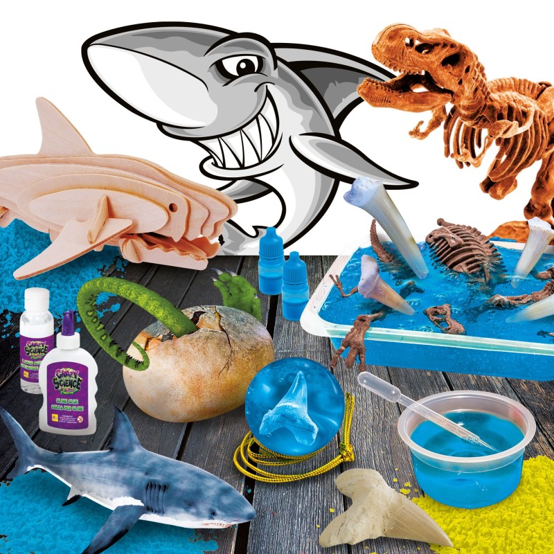 Rekiny i Dinozaury eksperymenty Crazy Science -  Lisciani