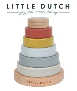Piramida Drewniany Wieża Pure & Nature - Little Dutch