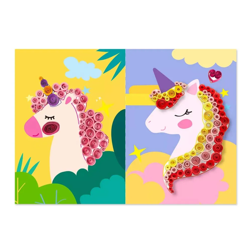 Quilling Art dekoracje z pasków papieru Jednorożce Avenir