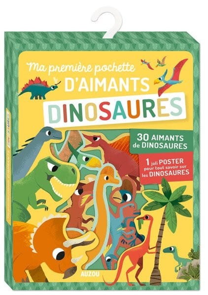 Magnesy Dinozaury z plakatem - Auzou