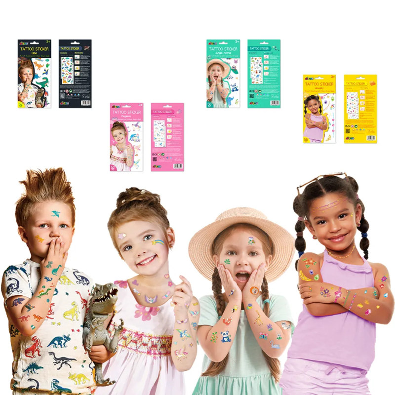 Tatuaże dla dzieci Jednorożce błyszczące 52 szt. - Avenir