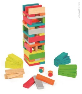 Gra zręcznościowa Jenga z kostką Equilibloc, Janod