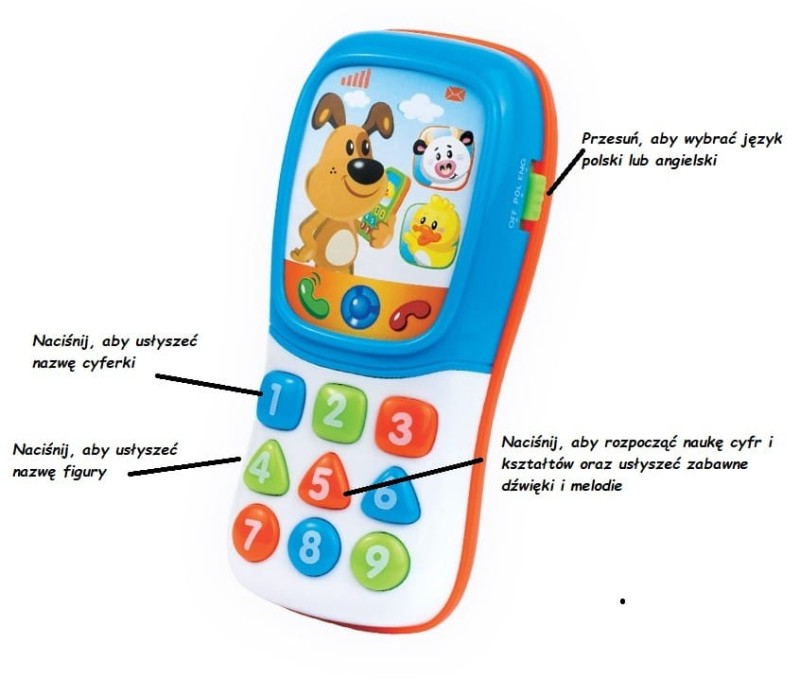 Dwujęzyczny Telefon Zwierzątka Dumel Discovery