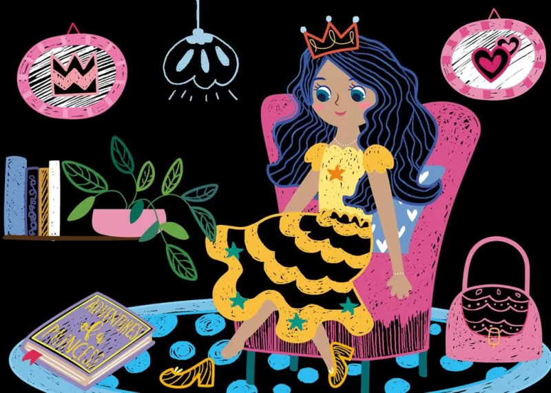 Wydrapywanki Księżniczka szt. Scratch - Avenir