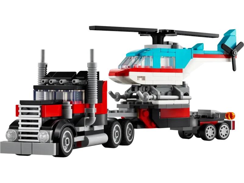 Lego Ciężarówka z platformą i helikopterem 31146