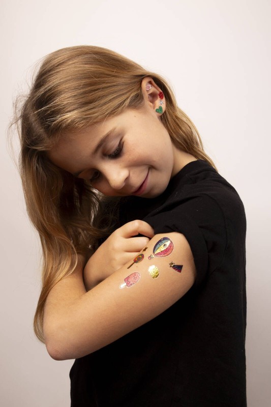 Fluorescencyjne Tatuaże dla dzieci Dinozaury 50 szt. - omy